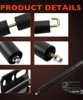 Product details of Premium Lawn Striping Kit for 50-60 Inch Zero-Turn Mowers with close-up components and mounting bracket.