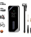 Portable Tire Inflator Air Pump With 150 PSI Cordless Design, Digital Pressure Gauge, hoses and nozzles for cars, bikes, sports balls