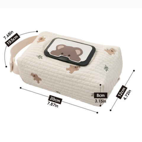 Compact Wet Wipe Organizer For Diapers And On The Go Essentials Lightweight Reusable Travel Case With Bear Design
