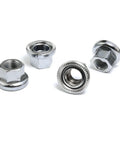 M10 Bike Wheel Axle Nut Set Of 4 Silver Durable Alloy Steel Rust Resistant With Neat Threads For Mountain Road And City Bikes