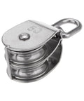 M50 Double Sheave Pulley Block 304 Stainless Steel Swivel Rigging Lifting Wheel Fixed Pulley For Crane Hanging Wire