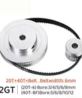 Check Out This Sweet 1 Pc 2 GT Timing Pulley Kit For Your 3D Printer Setup Featuring 20T And 40T Gears That Give A Cool 2 To 1 Speed Reduction With Smooth 6mm Belt Motion And Multi Bore Options Ranging From 3Mm Up To 12Mm To Fit Just Right Without. 2GT aluminum alloy timing pulley kit with 20T and 40T pulleys, 6mm belt, for 3D printer speed reduction