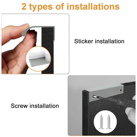 Two installation methods for 4 Pack Modern Edge Pulls for Cabinets and Drawers Curved Concealed Finger Handles 78mm Aluminum Alloy