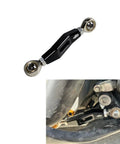 Harley Brake Shift Lever Linkage Pushrod Upgrade For Softail Mid Controls Fits 2018 2025 Street Bob Low Rider And FX Models 6061 T6 Aluminum Billet Black Anodized Gnarly Performance Upgrade, black linkage close-up