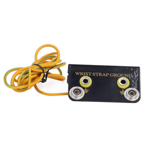 5PCS ESD Wrist Strap Ground Socket Kit With L Shaped Ring Connector And 1.75m Cable, anti static wrist band close-up view.