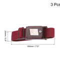 3 Pack Anti Static Wrist Strap Set, ESD Safe Grounding Bracelet, maroon red, 190x20mm, adjustable strap with clasp, 3 pcs shown.
