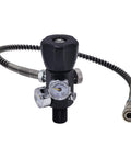 Dual Gauge DIN Valve Fill Station Adapter With 20 Inch Hose 4500psi 300bar For Scuba Tanks Paintball PCP Airsoft HPA Cylinders M18 1.5 Thread