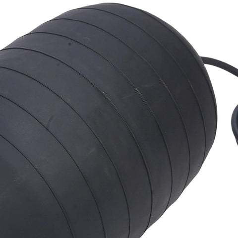 Close-up of Compact Portable Inflatable Pipe Plug For Quick Leak Sealing In PVC Drainage Lines 16.5 By 20.5 Inches, black rubber texture