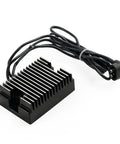 Rock Solid Black 12 Volt 17 Amp Alternator Generator Conversion Kit With Electronic Regulator featuring heat sink and wires.
