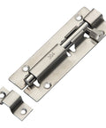 Heavy Duty Stainless Steel Slide Barrel Bolt Gate Latch Four Pack Quick Install Yard Security Lock with sleek design.