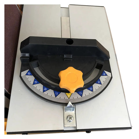 Compact Portable Mini Desktop Belt Sander With Brushless Motor For Wood Sanding, Polishing, And Edge Trimming angle adjustment knob