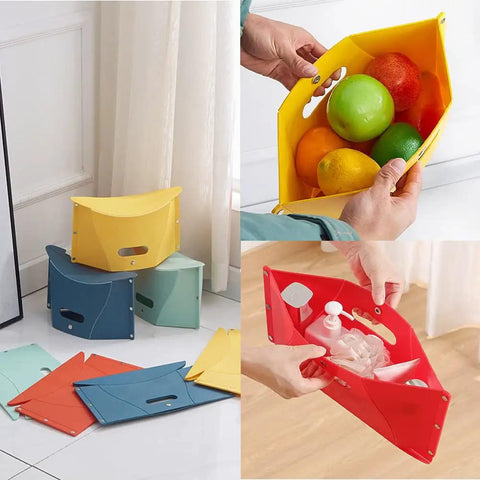 Ultralight Folding Camping Stool For Hiking And Outdoors, stack of colorful portable storage containers, lightweight design