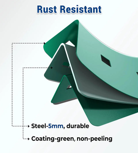 Heavy Duty Workbench Corner Brackets Kit 8 Piece 5mm Green Tough As Nails For Wood Workbenches And DIY Shop Tables Garage Shelves Woodworking Benches Planer Stands And Gazebos