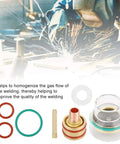 Tig Welding Kit With Glass Cup Torch Collet Argon Arc Accessories for WP9/WP20 with copper and rubber components