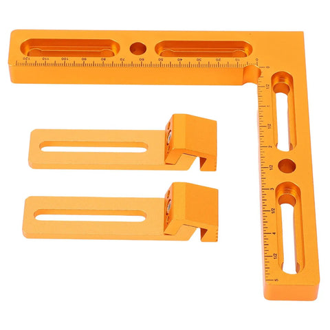 Workhorse Aluminum Alloy Vise Clamps Compatible With T Slot And Perforated Worktables Dead Nuts secure fixtures with orange square and clamps.