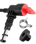 Fuel Valve Petcock Replacement For WheelHouse 5500 5550 8550 Generator Model 01646 with valve, clamp, and grommet set