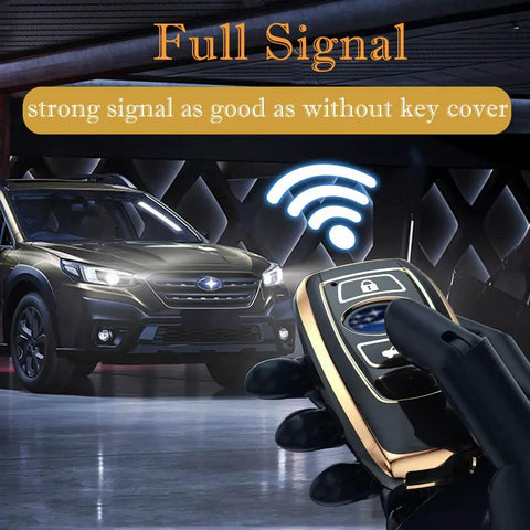 Subaru Key Fob Cover With Keychain For Forester Outback Crosstrek Legacy BRZ WRX STI 360 Degree Protection Premium Case