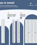 White Bifold Sliding Interior Closet Door Slab, 3-Panel MDF With PVC Finish, Fits 60 By 80 Opening, installation view