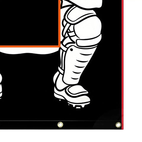 Heavy Duty Weatherproof Baseball Backstop For Batting Cages High Visibility Target Square Built Tough For Youth And Adults Coaches