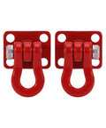Metal Tow Hook Set For SCX24 TRX4M One Twenty Fourth And One Eighteen RC Crawlers Four Piece Recovery Hook Kit, red hooks