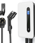 32A 7.68kW Level 2 EV Charger With NEMA 14 50 20ft Wall Mount Station for Electric and Hybrid Vehicles