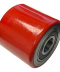 Heavy Duty Replacement Wheels For Chl Electric Pallet Jacks Compatible With Dc-15 & Dc-20 Models 70Mm X 60Mm bearing assembly red polyurethane wheel close-up.