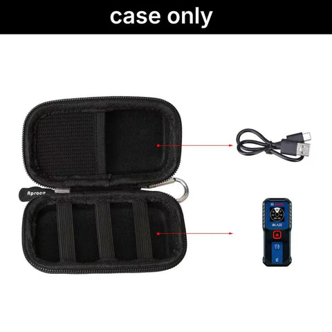 Premium Hard EVA Case With 1680D Exterior For GLM 100 23 Laser Distance Measure 100 Feet And GLM 20 Accessories Portable Storage Bag Case Only Travel Ready Durable Compact Organized open case with cable and laser measure