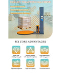 Built Like A Tank Automatic Pallet Wrapper With Plc Touchscreen Panel and Heavy Duty Welded Steel Frame for efficient pallet wrapping.