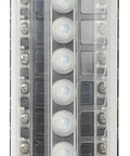 12 Position Marine Circuit Breaker Block With Quick Connect Clips Black For 32V DC Systems Delivers 32A Per Circuit And 40A Per Jumped Group Includes Clear Insulating Cover Meets ABYC USCG Insulation Standards, vertical view