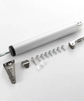 Door Closer With Silent Soft Close, 100 Degree Positioning Stop, Adjustable Buffer, Dope Stainless Steel And Aluminum Alloy Build, Pneumatic Spring Action components