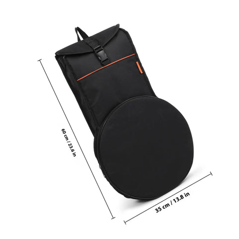 Heavy Duty Waterproof Dumb Drum Storage Bag Premium Oxford Percussion Hauler with slick weather block padding, 60cm x 35cm size.