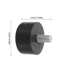 8 Piece Adjustable M6 Screw In Rubber Furniture Leveling Feet With No Slip Anti Vibration Dampening For Tables And Chairs In Bedrooms And Living Rooms, black 2.4cm rubber foot