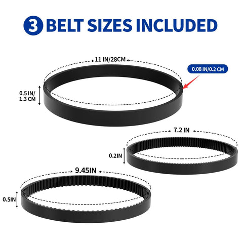 Replacement Carpet Cleaner Belt Kit For ProHeat 2X Revolution Pet And More 3 Pack Fits Thirty Plus Bissell Models