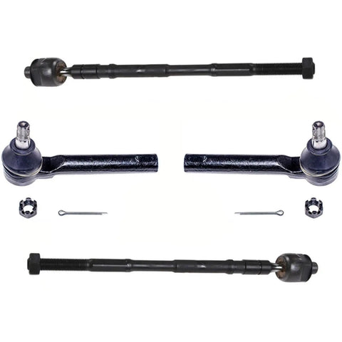 4 Piece Tie Rod End Kit Inner And Outer For Subaru Crosstrek 2016 To 2021 Forester 2014 To 2018, includes joints and hardware.