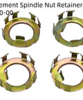 Four zinc-plated trailer spindle nut retainers for Dexter axles (006-190/6-190), fits 2K–8K axles