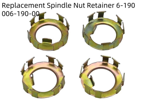 Four zinc-plated trailer spindle nut retainers for Dexter axles (006-190/6-190), fits 2K–8K axles