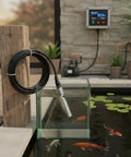 Liquid Level Transmitter With 5m Cable 4 To 20 mA Output 12 To 32 VDC installed in industrial water setup