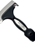 Five In One Survival Hatchet Head With Skinner Ulu Hammer Ripper And Gut Hook Leather Sheath side view