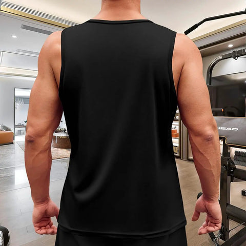 Lightweight Cotton Muscle Tank Top For Guys, breathable slim fit sleeveless undershirt with moisture wicking, tagless gym workout vest.