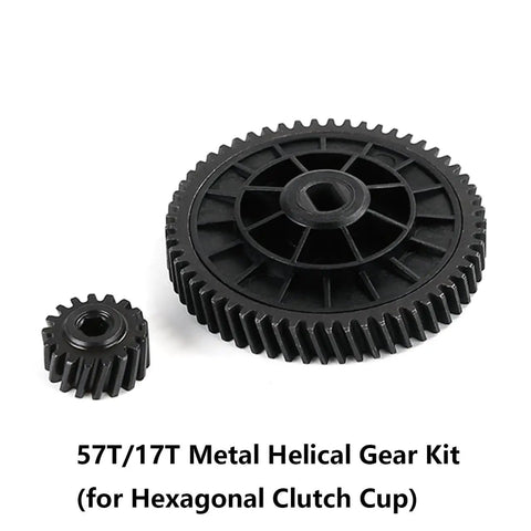 Beefed Up Heavy Duty Helical Gear Kit 57T 17T For 1 To 5 Scale RC Baja 5B 5T 5SC Rovan King Motor HPI ROFUN Upgrade Drive Kit