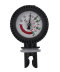 Front view of Air Pressure Gauge For Inflatable Boats And Kayaks No Fuss Kayak Barometer With 6 Hole And 8 Hole Valve Adapters