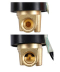 Brass Ball Valve With Solenoid Actuator For Hot And Cold Water, 12V 24V Or 220V AC Power, Quarter Inch Internal Thread, Stop Valve For Garden Hoses, Water Pumps, Rainwater Systems, DIY Friendly Easy Install, Durable Control Switch, brass valve close-up