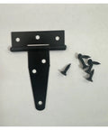 Beefy Sealed Bearing Gate Hinges Pair T-Shaped Door Hinge with screws on white background