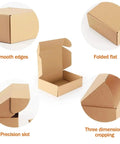 10 Pack Small Brown Corrugated Shipping Boxes For Packing And Mailing 19x11x3 Cm Kraft Paper Mailer Boxes with smooth edges.