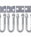Adjustable Coil Spring Lowering And Leveling Kit - 4 Piece Heavy Duty Suspension Stabilizers with clamps and U-bolts set