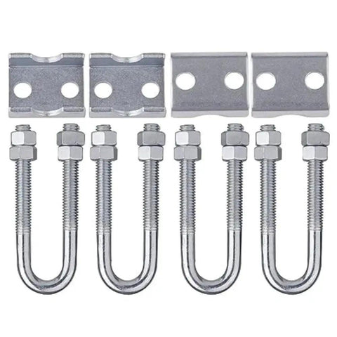 Adjustable Coil Spring Lowering And Leveling Kit - 4 Piece Heavy Duty Suspension Stabilizers with clamps and U-bolts set