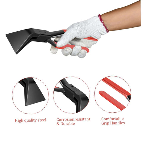 Beefy Heavy Duty Sheet Metal Bender Pliers With 45 Degree Wide Jaw 60 Millimeter Non Slip Handle Anti Rust Hand Seamers shown in use
