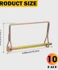 10 Pcs Gold 4 Inch Long Trailer Hitch Pins One Quarter Inch Diameter Heavy Duty Stainless Steel With Zinc Plated Finish