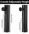 Heavy Duty Folding Table Leg Extenders Four Pack Adjustable Table Risers showing adjustable height settings for versatile use.