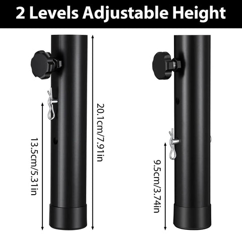 Heavy Duty Folding Table Leg Extenders Four Pack Adjustable Table Risers showing adjustable height settings for versatile use.